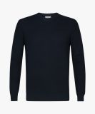 Profuomo navy structuur crewneck
