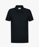 Profuomo navy open collar