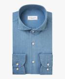 Profuomo indigo overhemd
