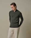 Profuomo groene luxury basic half zip