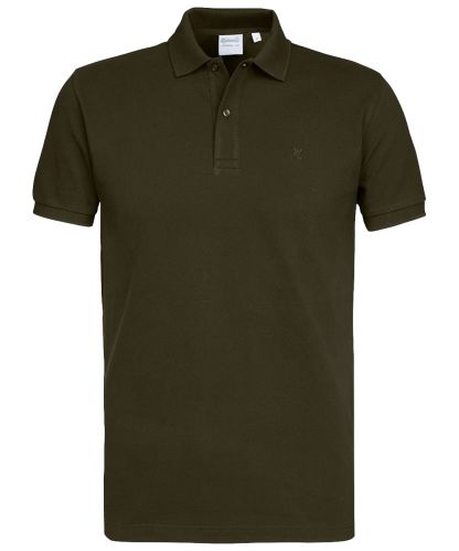 PMSJ100023 Michaelis legergroen army polo 100% katoen pique