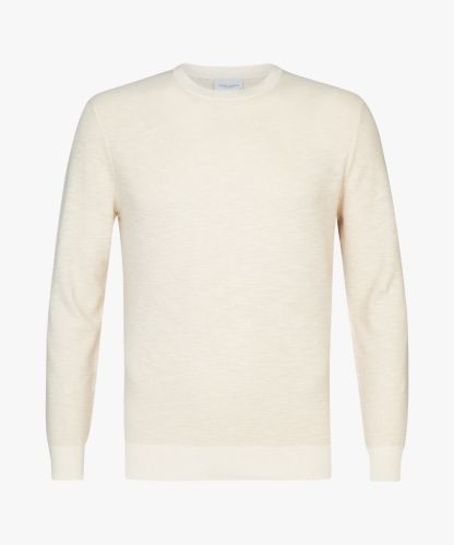 Profuomo off white structuur crewneck