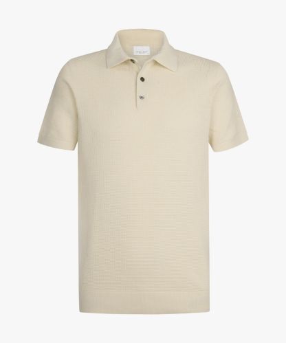 Profuomo off white aero ease waffle polo