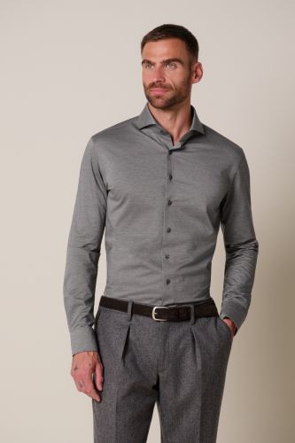 Profuomo grijs japanese knitted overhemd