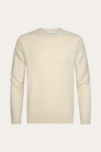 Profuomo zand soft wollen crewneck
